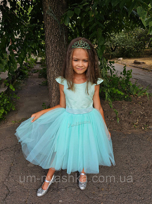 Пышное мятное платье глиттер-крылышки Кривой Рог - изображение 5