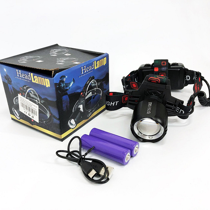 Компактный налобный фонарь PLD-T115-2PM10-TG (white+blue), Фонарик налобный мощный, Налобная лампа GB-46 Львов - изображение 6