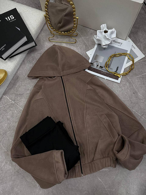 Женский теплый повседневный костюм двусторонний полар Флис Мокко, 50/52 Одесса - изображение 3