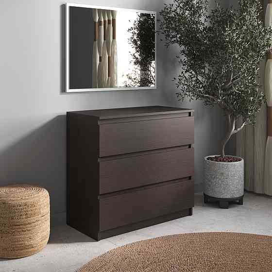 Комод VAYS R-3, на 3 ящика без ручек, ЛДСП 80×40×75 см – для дома, офиса, гостиной, спальни Львов