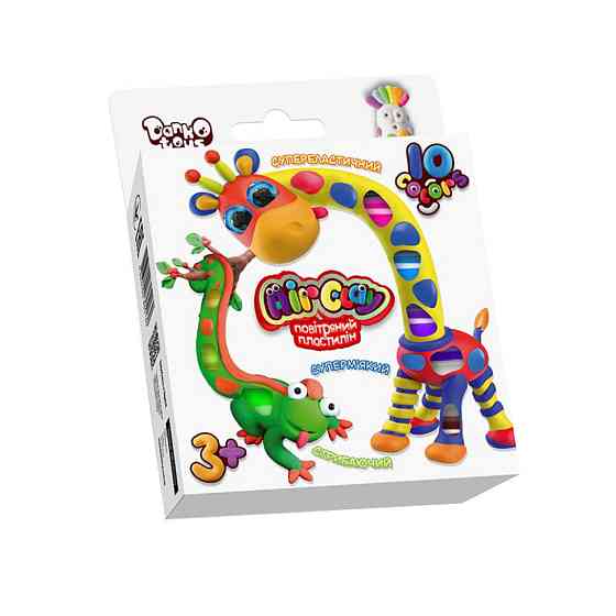 Набір повітряного пластиліну "Air Clay" ARCL-03-01U 10 кольорів Вінниця