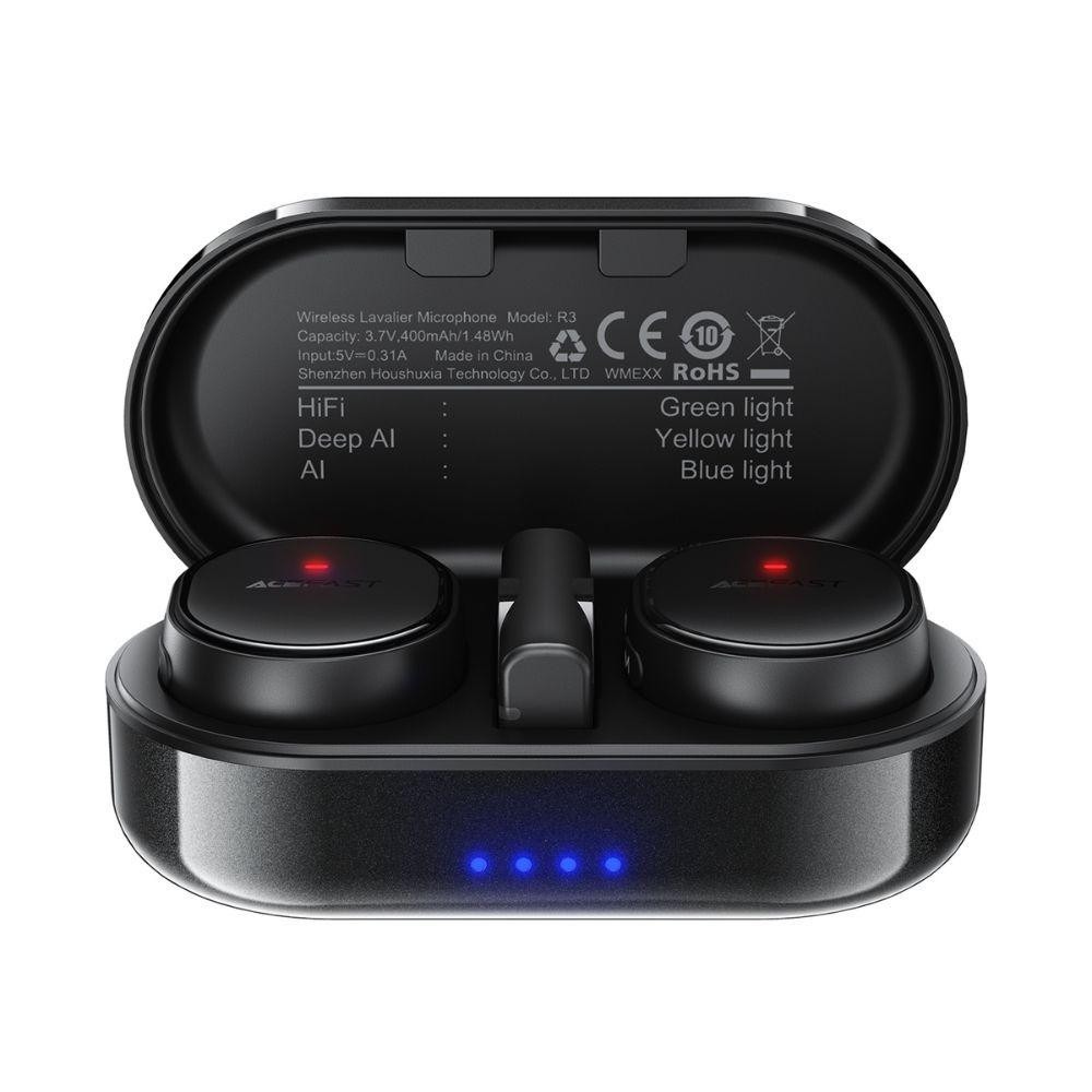 Бездротова мікрофонна система ACEFAST R3 dual-mic (Type-C) Black Одеса - фото 1