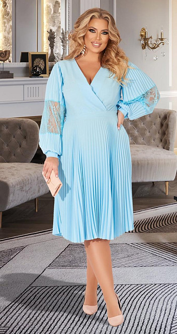 Ошатне плаття великого розміру плісе (52) Київ - фото 1