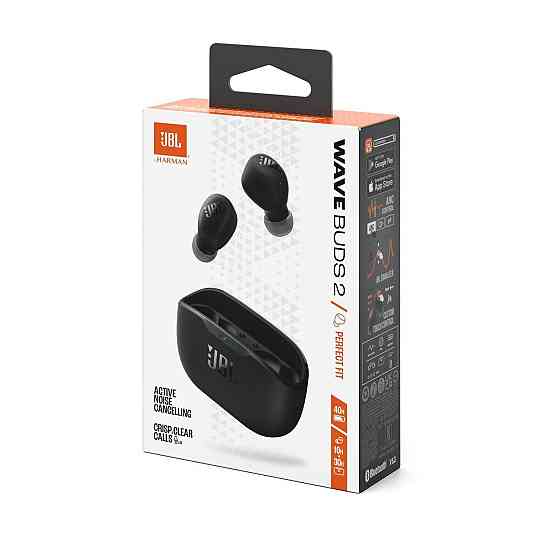 Bluetooth-гарнітура JBL Wave Buds 2 Black (JBLWBUDS2BLK) Чорний Харків