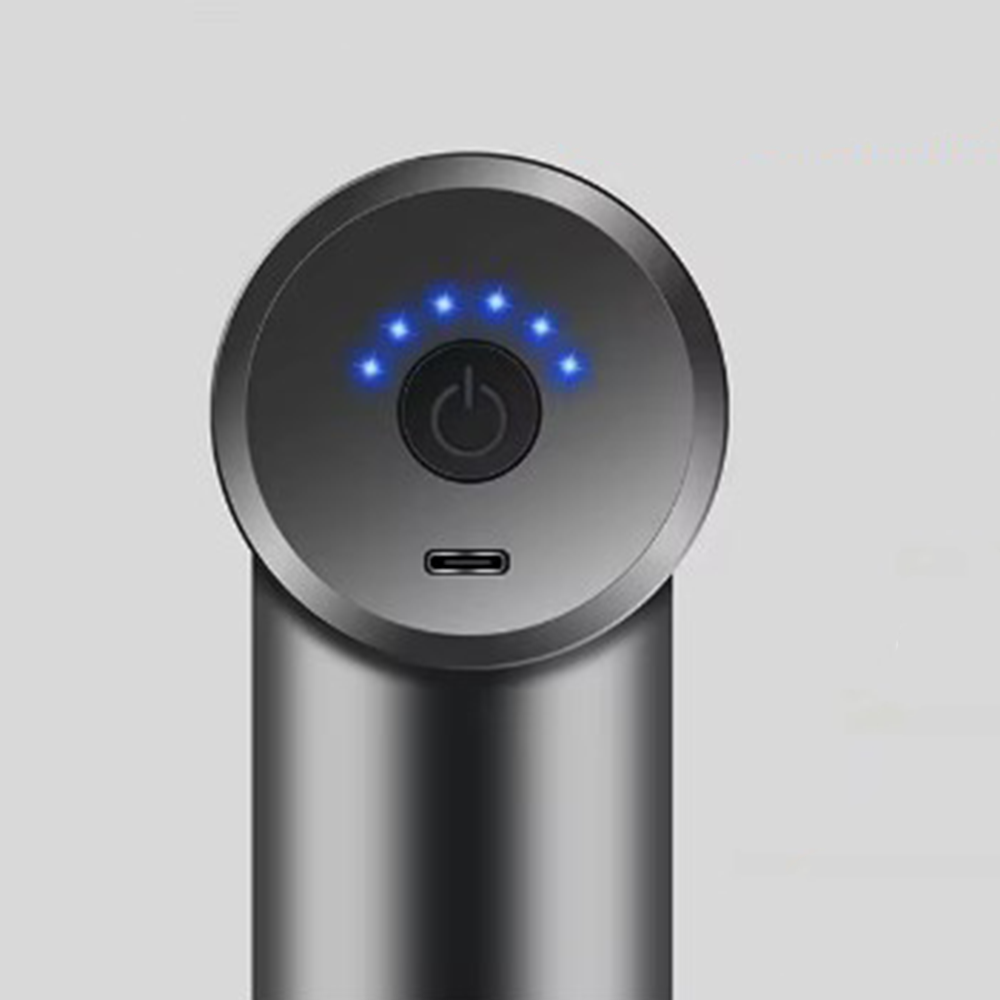 Перкуссионный массажер с 4 насадками Gun Massager, Серый / Ручной массажер / Массажер для тела Киев - изображение 7