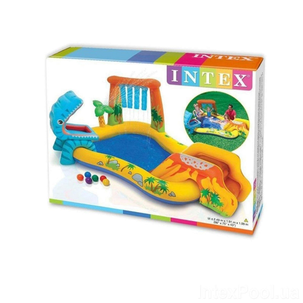 Детский надувной игровой центр бассейн INTEX «Динозавры» 249х191х109 см (57444) Киев - изображение 7