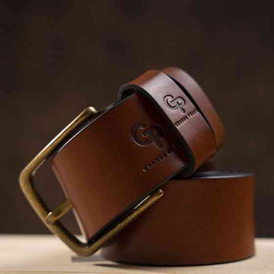 Ремінь чоловічий Grande Pelle 11060 Коричневий Київ
