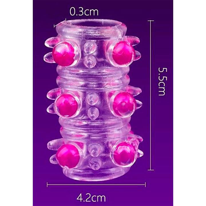 Эластичная рельефная насадка на член - 5,5*4,2 см Винница - изображение 4