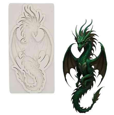 Молд силіконовий Дракон 90 на 45 мм сірий Київ