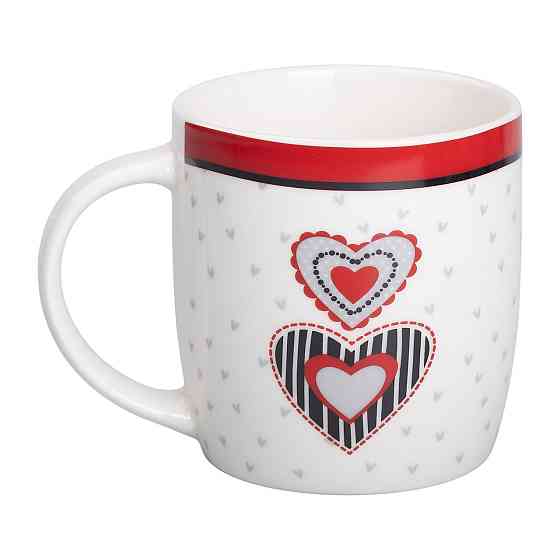 Чашка порцелянова 400 (мл) із сердечками для чаю та кави Lugi RX-N240147W Київ