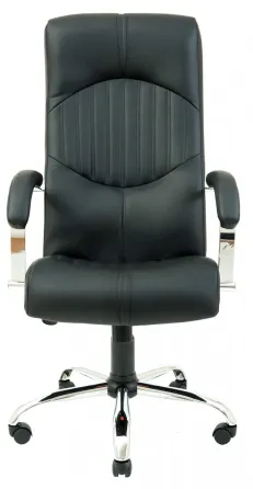 Офісне Крісло Керівника Richman Hermes Шкіра Комбо Lux Хром М1 Tilt Чорний Київ