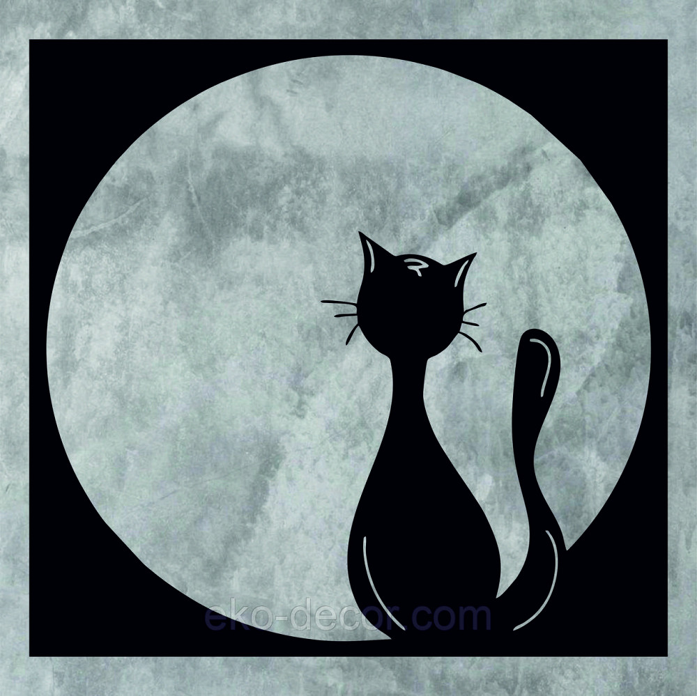 Декоративне настінне 3D Панно «Кіт» Декор на стіну з об'ємом Київ - фото 7