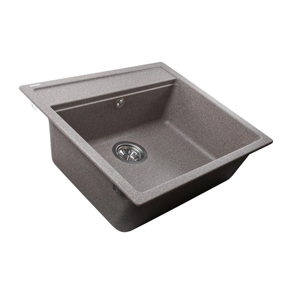 Гранітна мийка Globus Lux VOLTA мокко 570х510мм (000023501) Київ - фото 3