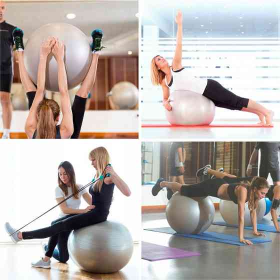 Фітбол м'яч для фітнесу HMS NE-FB-65G, сірий 65 см Вінниця