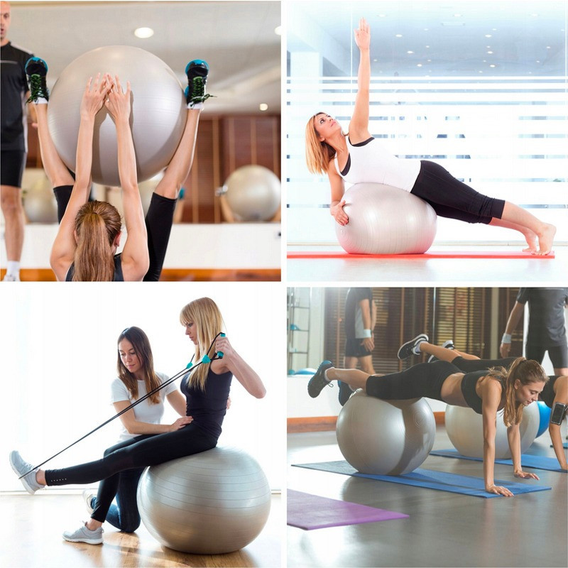 Фитбол мяч для фитнеса HMS NE-FB-65G, серый 65 см Винница - изображение 2