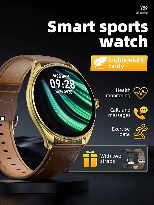 Смарт-часы HOCO Y22 AMOLED Smart sports watch Black 6942007628983 Одесса - изображение 5