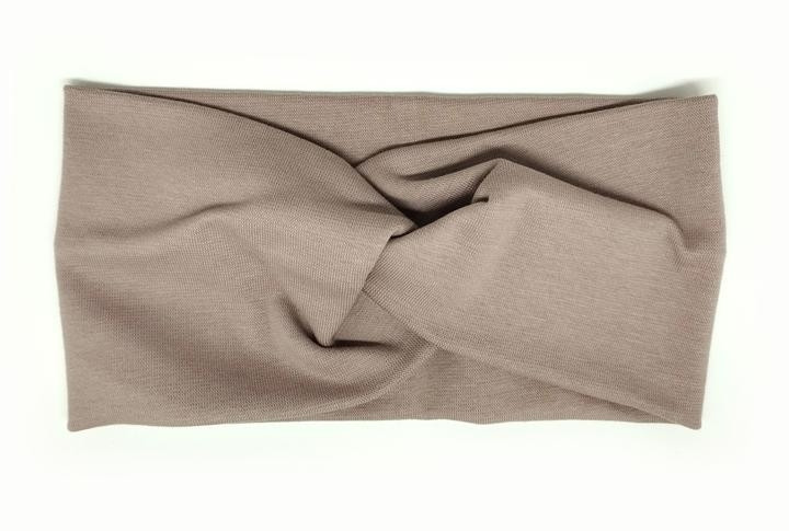 Пов'язка чалма на голову темно-бежева Київ - фото 1