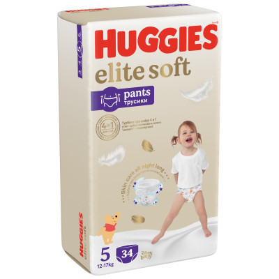 Підгузки Huggies Elite Soft 5 (12-17кг) Mega 34 шт (5029053549354) Вінниця - фото 9