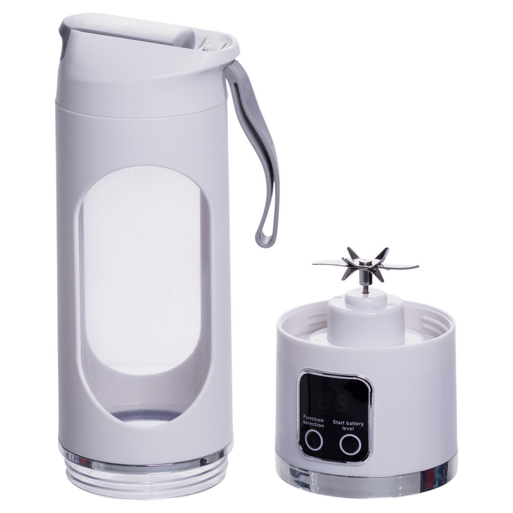 Портативний блендер для смузі на акумуляторі 450 мл 25 Вт USB Білий HP-11-10W Коломыя - изображение 9