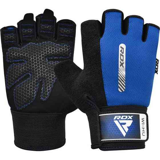 Перчатки для фітнесу RDX W1 HALF BLUE-S Кам'янське