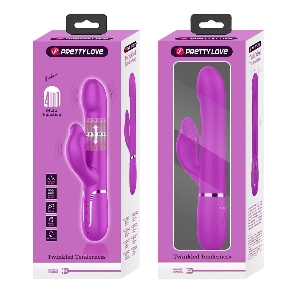 Вібратор PRETTY LOVETwinkled Tenderness Purple, 7 vibration functions 4 rolling functions Memory fun Sex Aura Київ - фото 9