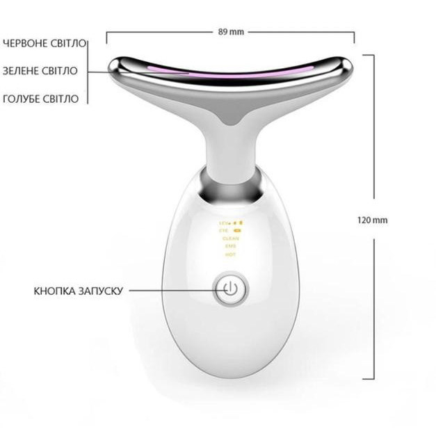 Аппарат для микротоковой терапии для лифтинга лица и шеи ES-1081 микротоковый массажер ML-29 Львов - изображение 3