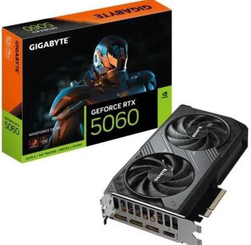Видеокарта Gigabyte GeForce RTX 5060 Windforce OC 8Gb GDDR7 DLSS4 Киев - изображение 1
