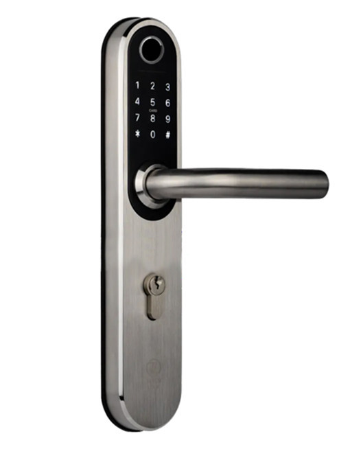 Умный дверной биометрический замок SEVEN LOCK SL-7768BF (85мм) silver Киев - изображение 3