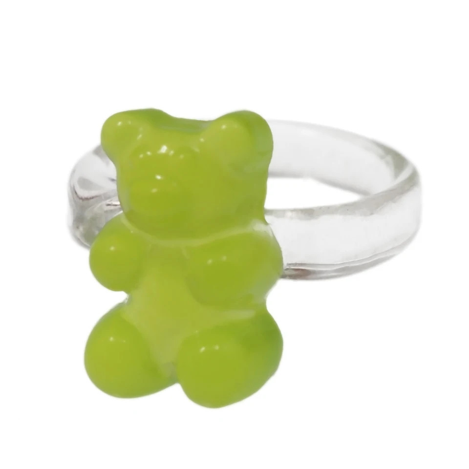 Кольцо для детей с мишкой 45 мм салатовый Киев - изображение 1