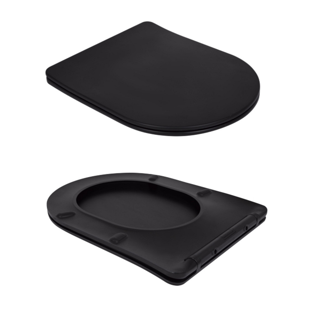 Унітаз підлоговий Qtap Scorpio Ultra Quiet безобідковий із сидінням Soft-Close MATT BLACK QT14226088AMB Київ - фото 17