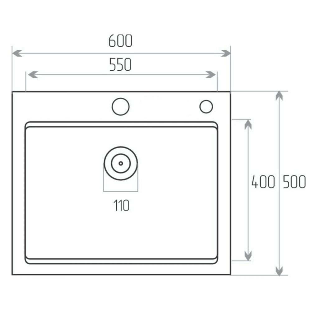 Кухонна мийка чорна 60*50 PVD VALESO Handmade (сифон круглий, 3,0/0,8) Коломыя - изображение 8