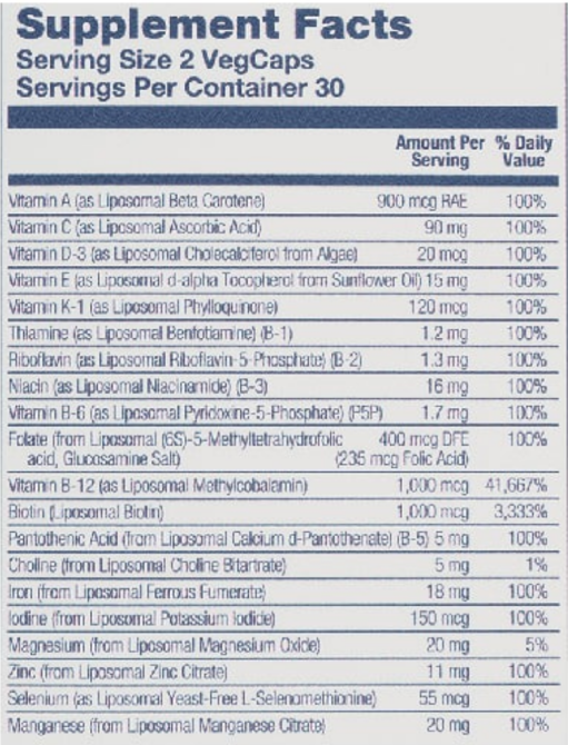 Мультивітаміни для жінок (ліпосомальні) Solaray Women's Liposomal Multivitamin 60 капс Київ - фото 3