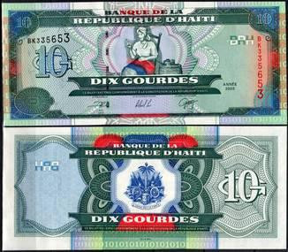 Гаити / Haiti 10 Gourdes 2000 Pick 265 UNC Полтава - изображение 1