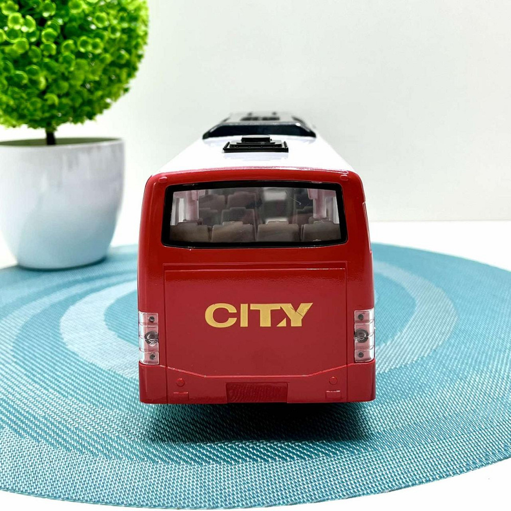 Автобус міський на радіокеруванні акумулятор 3.7V керування 2.4GHz підсвічування фар 38см Червоний (666-695 NA) Чернігів - фото 8