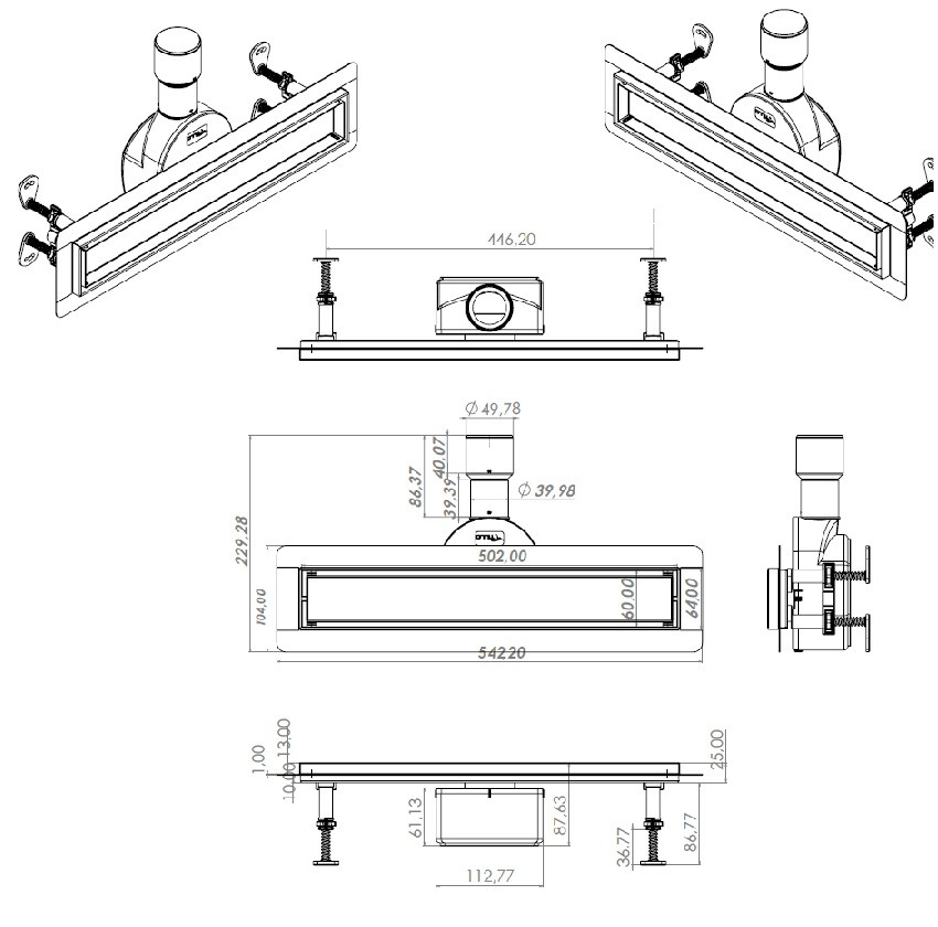 Трап лінійний душовий TILLO TM256-50 Тернополь - изображение 7