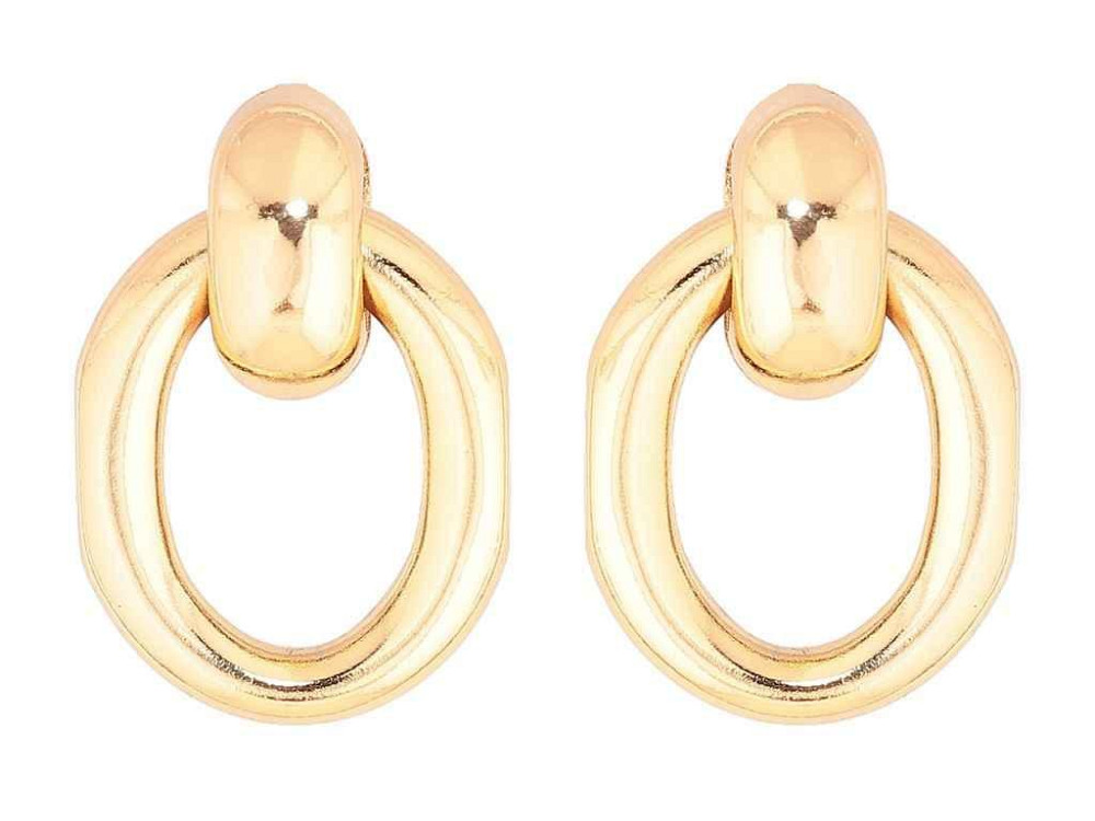 Сережки пусети позолота 18K «Декоративні кільця» 285900 ТМ XUPING Київ - фото 1