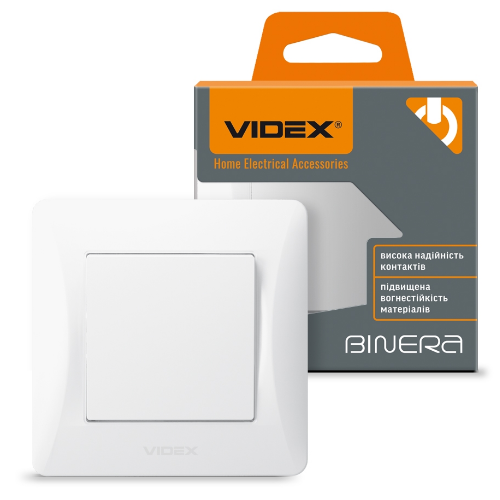 BINERA білий Вимикач внутрішній 1кл Videx Житомир