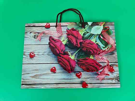 Бумажный большой горизонтальный пакет  36/22/10(артBG-137) (12 шт) Харьков