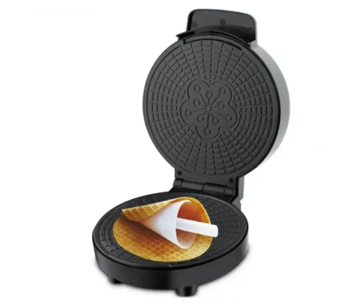 Електрична вафельниця R.565, 1000 Вт, антипригарне покриття, конус для трубочок, кругла вафля Одеса - фото 2