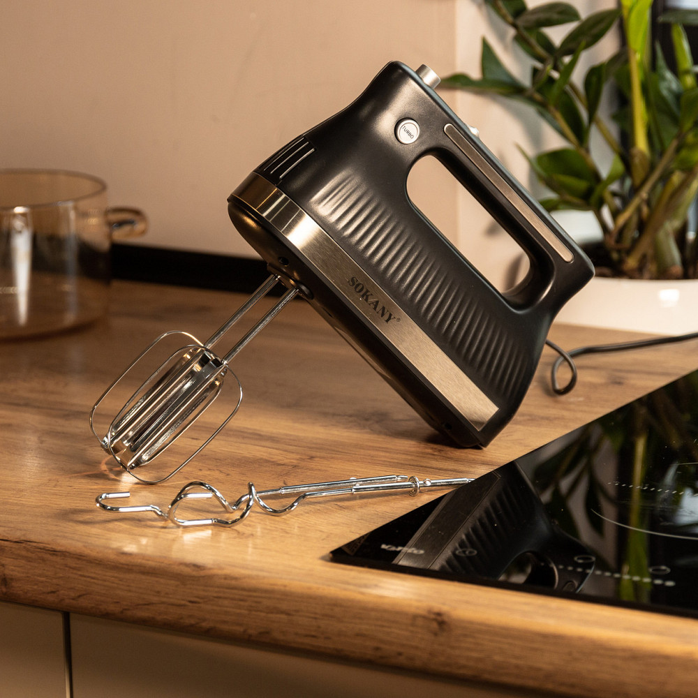 Ручной миксер Sokany SK-6632 черный с насадками Киев - изображение 5