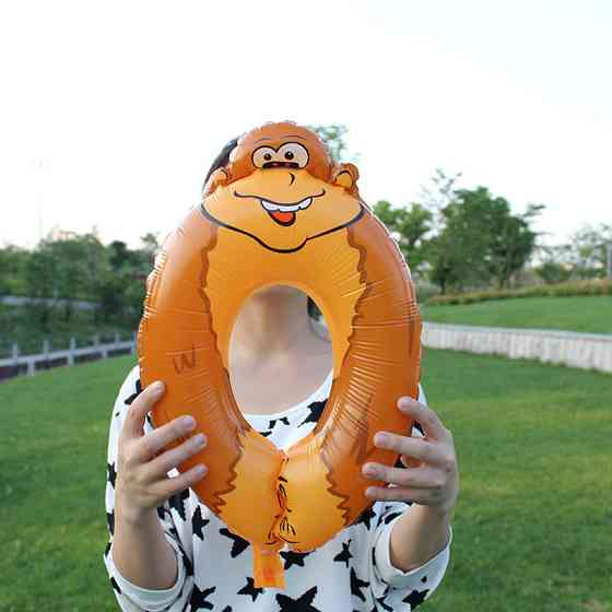 Шарик цифра 0 Обезьянка 16 дюймов разноцветный Киев