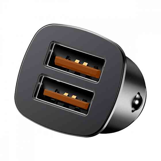 Автомобильное зарядное устройство для Baseus Square Metal QC 3.0 30W 2USB черный Львов