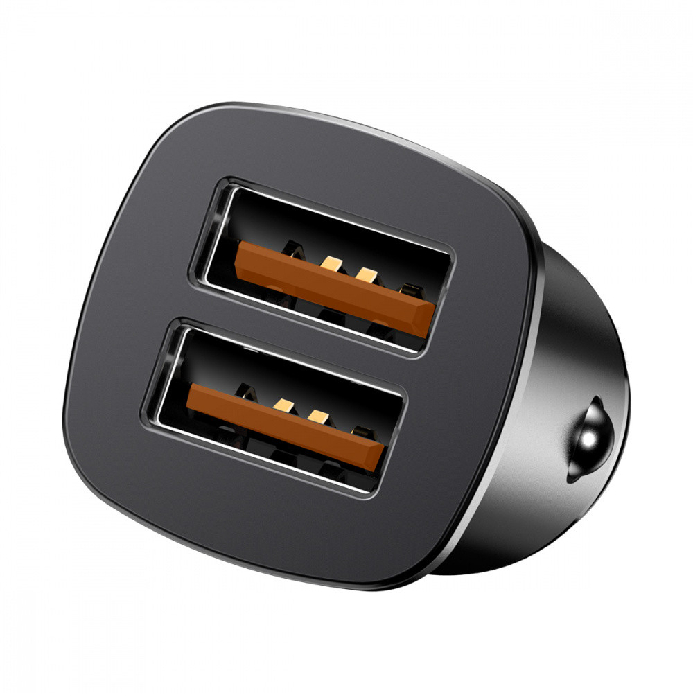 Автомобильное зарядное устройство для Baseus Square Metal QC 3.0 30W 2USB черный Львов - изображение 6