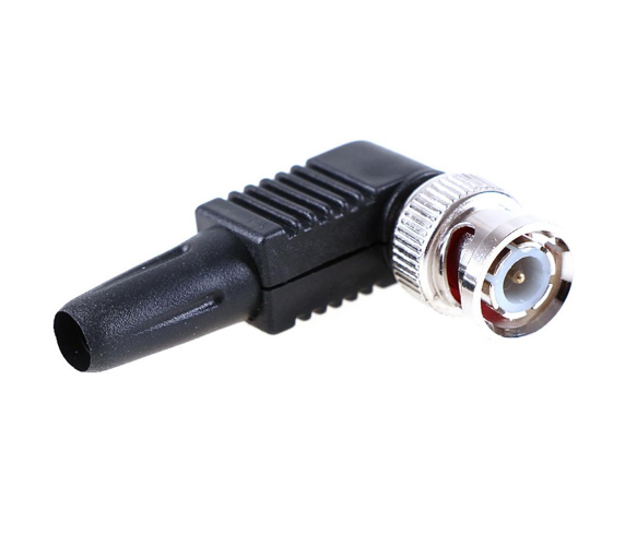 Разъем BNC-M - угловой, пластиковый кожух и винт для фиксации кабеля ,Q100 Полтава - изображение 1