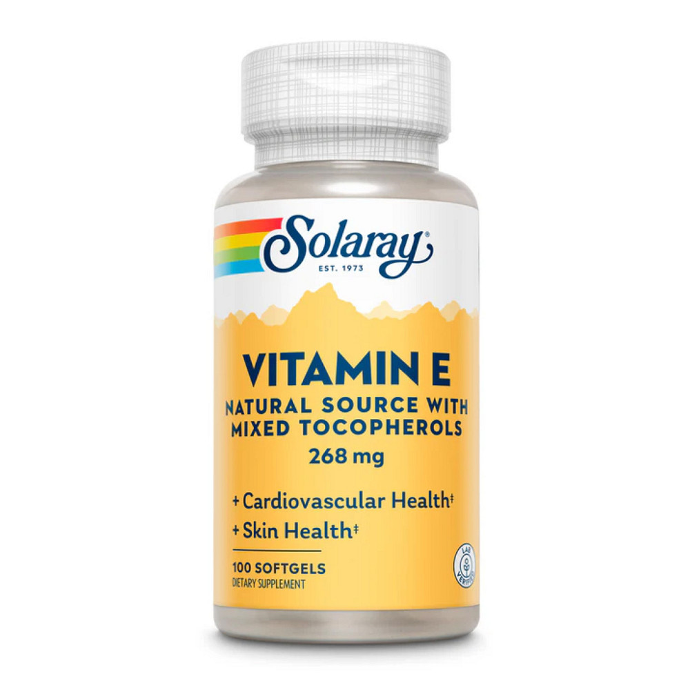 Витамин Е Solaray Vitamin E d-Alpha Tocopherol 268mg 50 softgels Киев - изображение 1