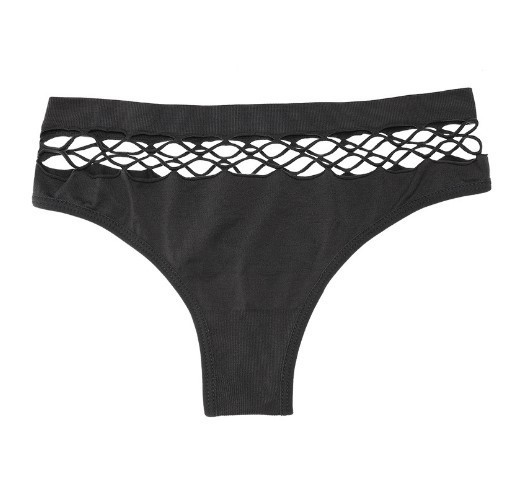 Стринги женские с высокой посадкой 42-44 черный Киев - изображение 8