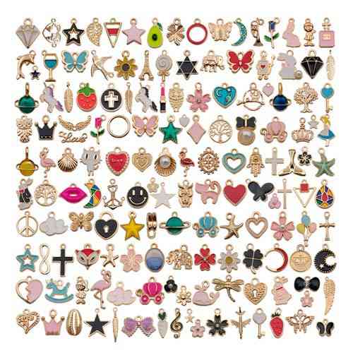 Набор эмалированных подвесок для рукоделия, 100 шт. Киев