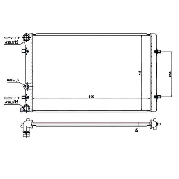 Радиатор охлаждения двигателя автомобиль Фольцваген Bora, Golf IV, автомобиль Шкода Octavia Tour, автомобиль Ауди A3 1.6-2.0i, Мукачево - изображение 6