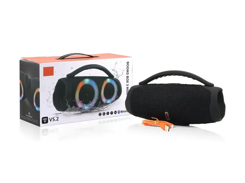 Портативна Bluetooth колонка Boombox 3 Mini B11 RGB 10W з підсвіткою, PowerBank та вологозахистом Одеса - фото 1