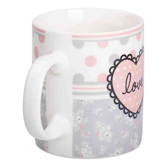 Чашка порцелянова 400 (мл) чашка для кави та чаю з написом та серцем Lugi RX-N240143GKV Київ